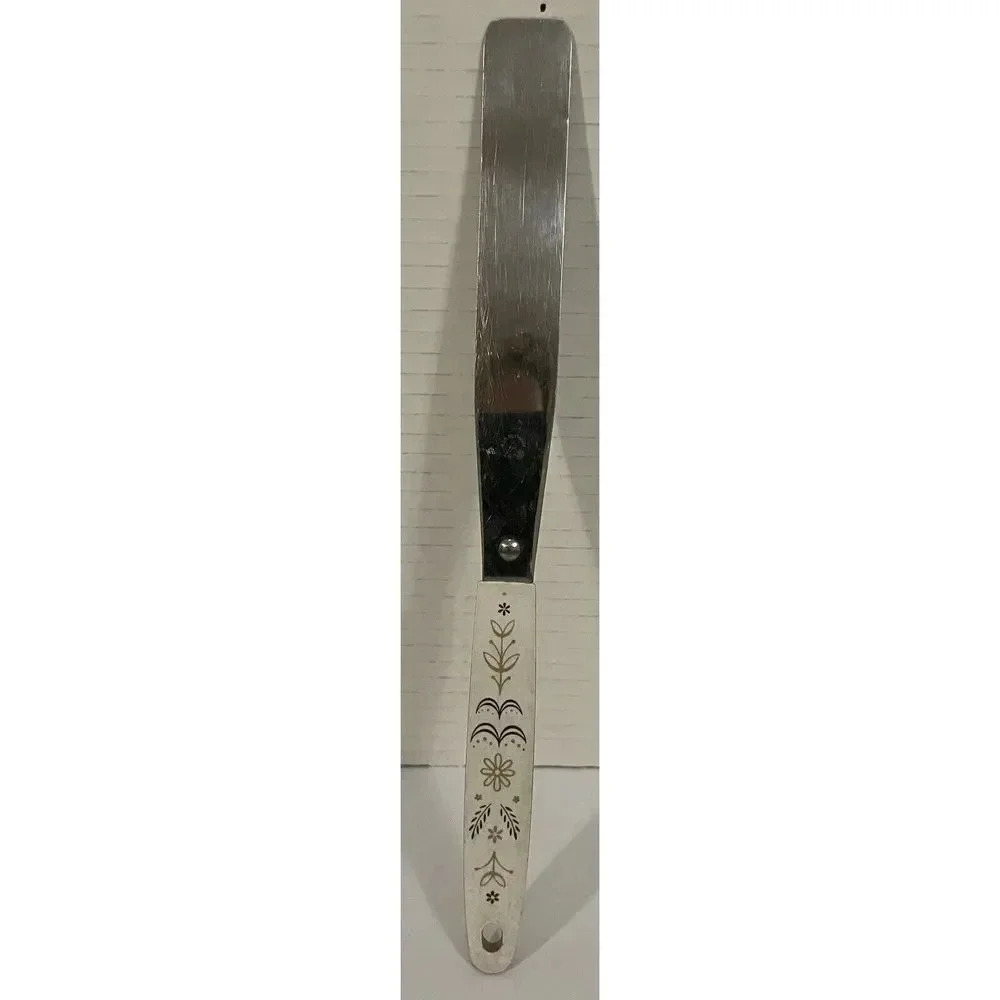 Flint Stainless Harvest Wheat Pattern Icing Spreader Spatula Vintage